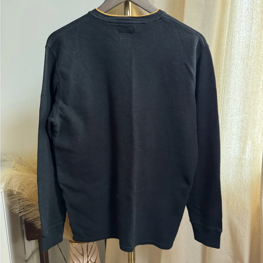 Polo by Ralph Lauren Black Shirt with Yellow Trim | Large